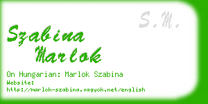 szabina marlok business card